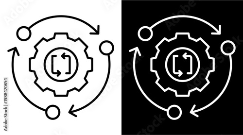 Optimization  White Icon Set Design