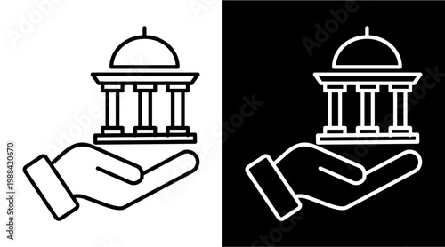 Governance White Icon Set Design