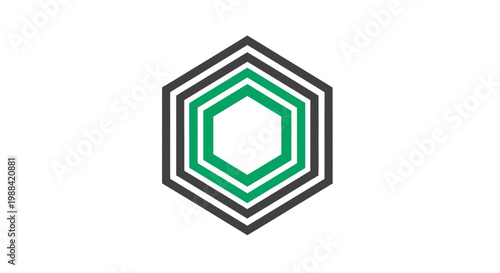 Modern Hexagonal Geometric Pattern Abstract Design