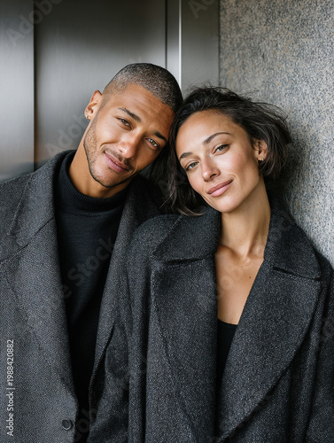 Tender Connection and Support Between Two People in an Elevator Emphasizing Togetherness Trust and Emotional Care