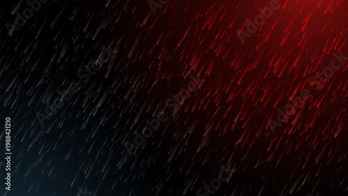 Red and black diagonal rain streaks creating an abstract motion background with dynamic lines strong contrast and atmospheric weather inspired texture