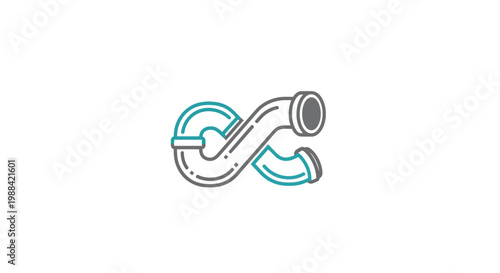 Modern Plumbing System Logo Design for Construction, Repair, and Home Improvement Services