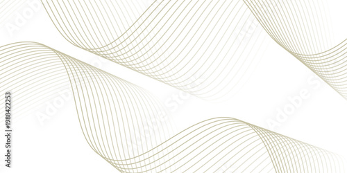 pola garis bergelombang emas mewah (lengkungan guilloche), garis elegan lengkung gelombang emas, bentuk sudut garis gelombang emas untuk elemen, ilustrasi vektor