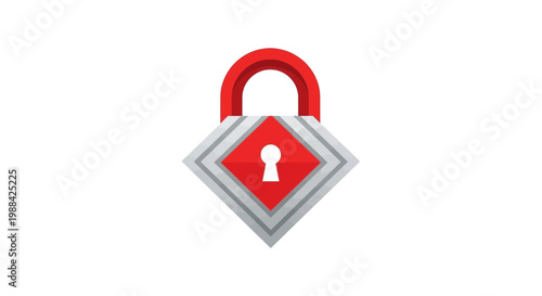 Secure Digital Asset Lock Graphic With Keyhole Icon