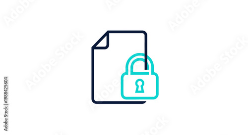 Secure Document Protection: A Symbol of Confidentiality and Data Safety Visualization