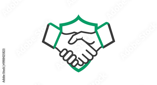 Secure Handshake Icon Symbolizing Trust and Partnership