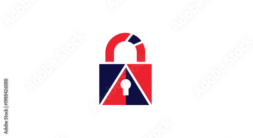 Secure Modern Lock Icon For Digital Security And Data Protection