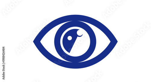 Stylized Blue Eye Graphic Design For Vision Concepts