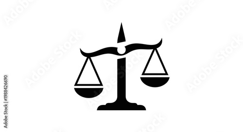 Symbolic Representation of Justice and Balance in Monochrome Design Presentation