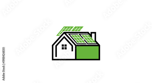 Sustainable House With Solar Panels Delivering Green Energy and a Clean Future