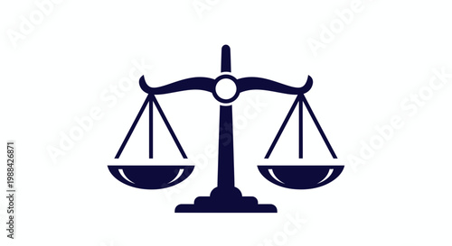 Symbol Of Justice And Balance Representing Law, Fairness, And Legal Concepts, Isolated