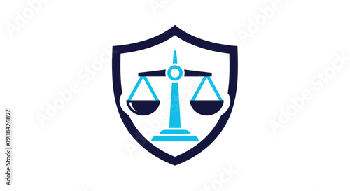 Symbolic Representation of Justice, Law, Protection, and Legal Shielding Concepts