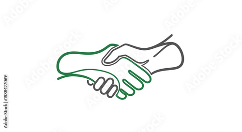Symbolic Handshake Represents Partnership Unity And Collaboration Together