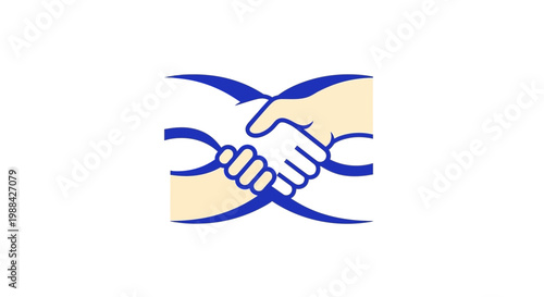 Symbolic Handshake Represents Partnership And Agreement