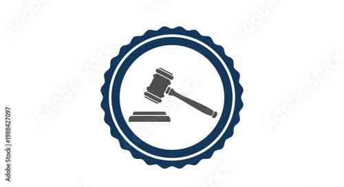 Symbolic Representation Of Law, Justice, And Authority With Elegant Minimalist Design