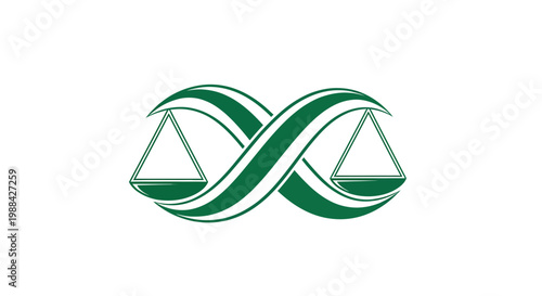 Symbolizing Legal Principles: Infinity Design Merged With Scales of Justice Iconography