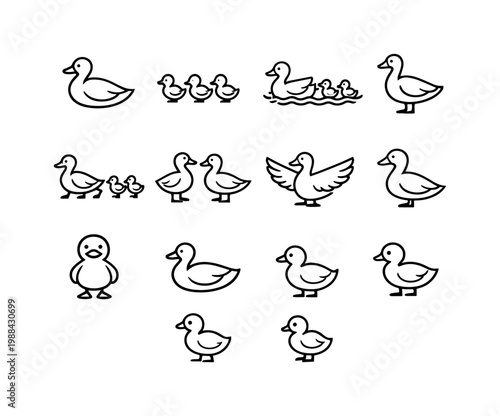 Singing and storytelling through music. Line outline icon set of Singing and storytelling through music: