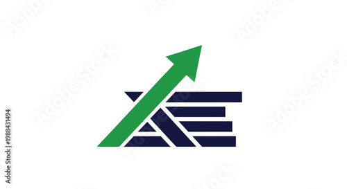 Upward Arrow Symbolizing Growth and Progress in Business Development and Investment