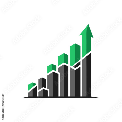 Free Download Upward Trend Growth Chart With Green Arrow Showing Progress - GFXLoad