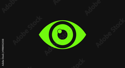 Vibrant Neon Eye Symbol