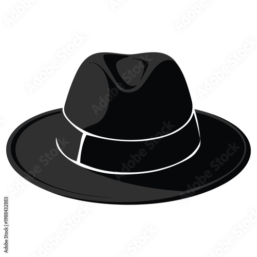 black hat vector illustration