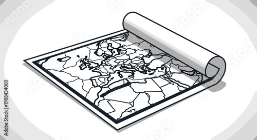 Black and white jigsaw puzzle.