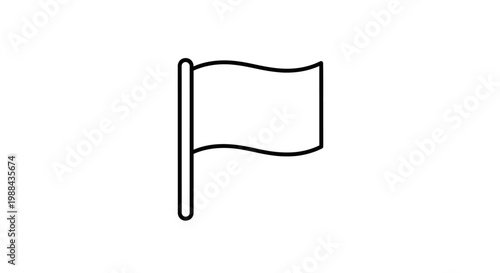 Flag on a pole waving freely.