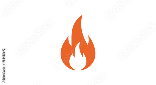 Flame icon burning orange fire.