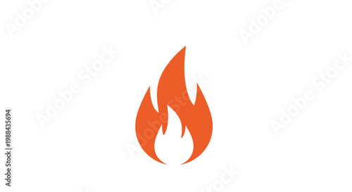 Flame icon symbol fire burning hot.