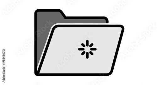 Folder with asterisk symbol inside.