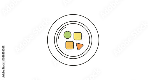 Food on a plate with pieces.