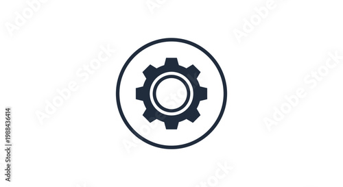 Gear icon in a circle symbol.