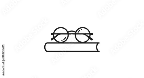 Glasses on top of book.