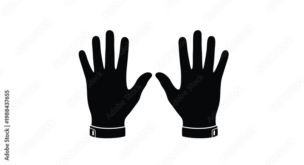 Obraz premium A stark black and white illustration depicts two open human hands facing forward high quality professional