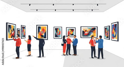 People Viewing Art Gallery.