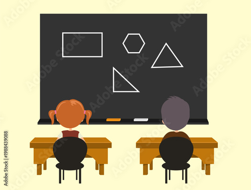 They sit and look at the figures. The teacher tells them about the figures. the idea of student motivation. a happy student.