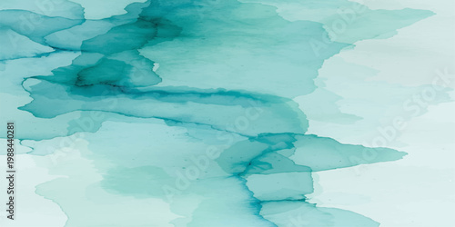 Abstract blue world map of Europe set against a textured ocean surface with white clouds and light waves under a clear summer sky