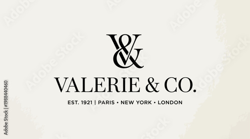 Fashion brand Valerie & Co. presents elegant logo design with chic aesthetic created in 2024