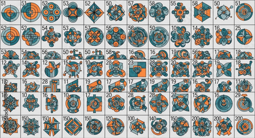 Periodic Table of Elements Abstract Design.
