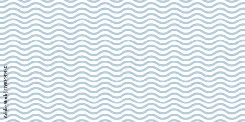 Seamless Wave Pattern, Hand drawn water sea vector background. Wavy beach print, curly grunge paint lines,