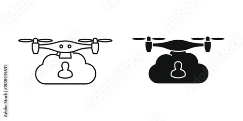 Contrast between a traditional and a modern surveillance drone with cloud storage