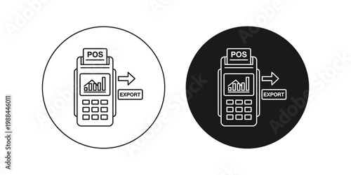 Point of sale systems displaying data export functionality