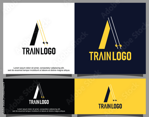 Fotografía Train wheel shaped logo design