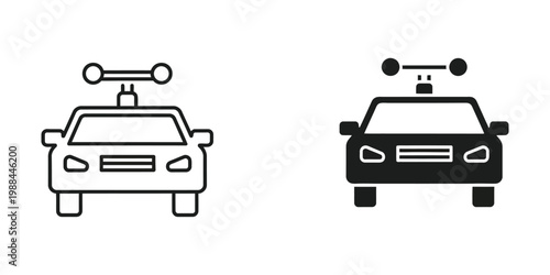 Comparison of a regular car and a car with a roof-mounted cargo carrier system