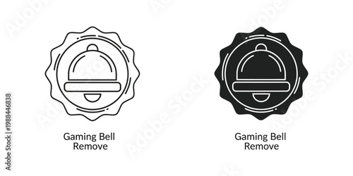 Comparison of gaming bell icons in different styles