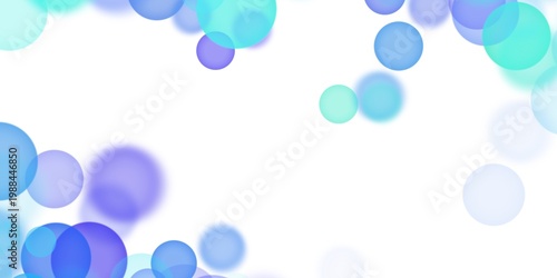 Quadro su tela Blue bokeh light background creates soft abstract glowing atmosphere