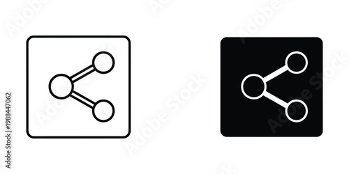 Contrast between light and dark icon designs of three interconnected circles