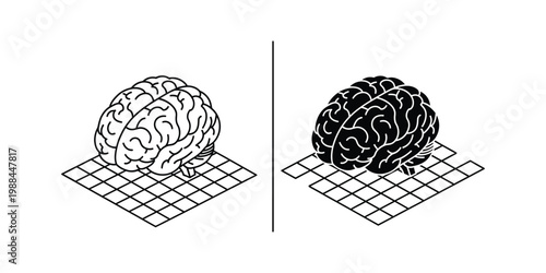 Illustration contrasting a normal brain and a brain with significant atrophy or damage