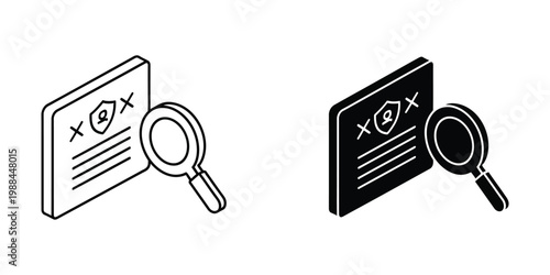 Comparison of secure and insecure document examination with magnifying glasses
