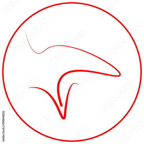 Arrow red glyph icon in circle. Arrow red glyph. Vector arrows in various shapes and directions.